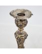 Paire de Bougeoirs en Bronze Argenté