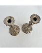 Pair of Silver-Plated Bronze Candlesticks