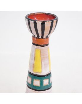 Pied de Lampe Émaillé Rouge