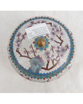 Bonbonnière Cloisonnée sur Socle in Wood