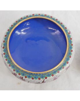 Bonbonnière Cloisonnée sur Socle in Wood
