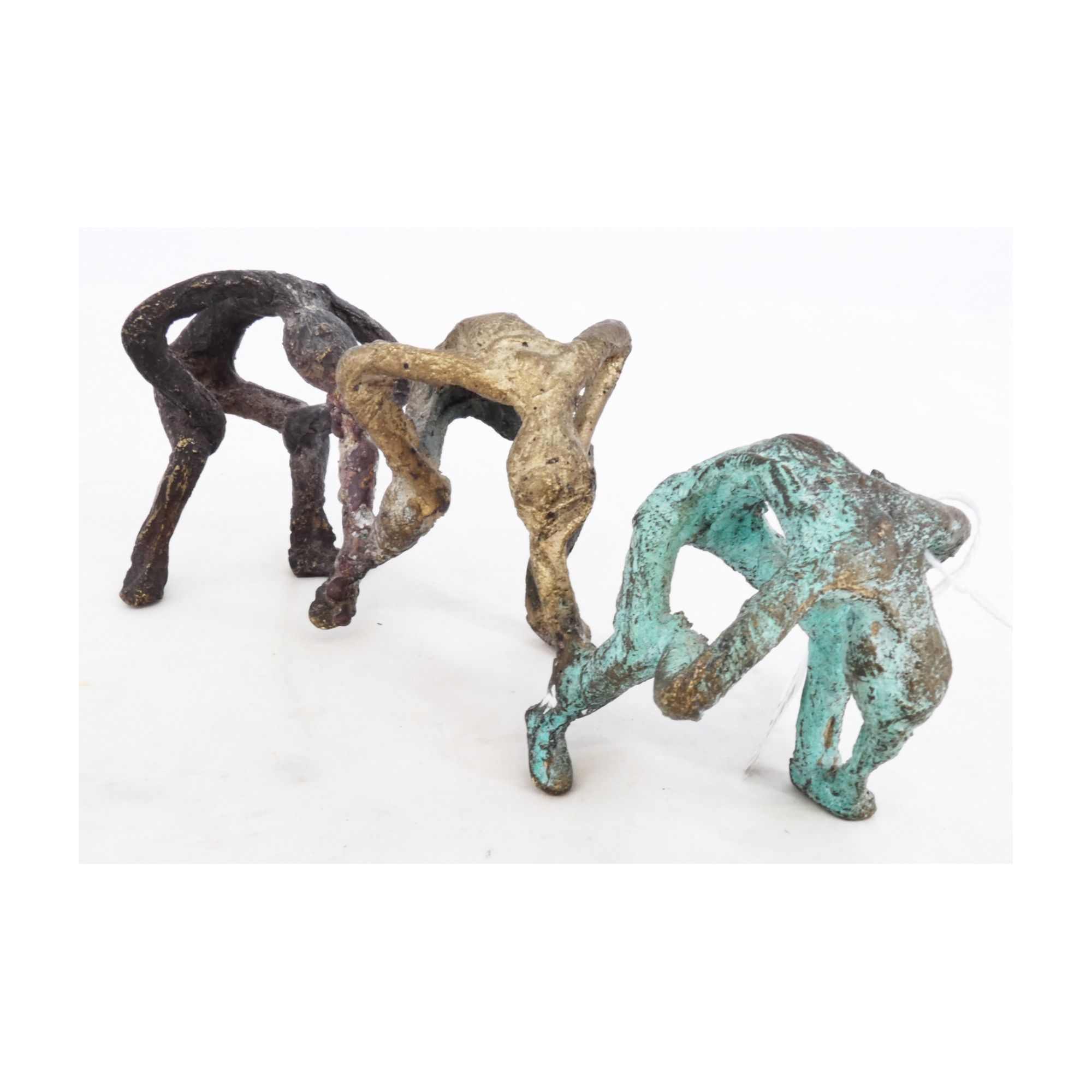 Trio of Bronze Figures Trio of Bronze Figures