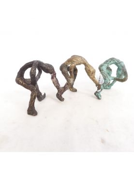 Trio of Bronze Figures