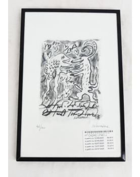 Small Lithograph Signed J. SCHOUMANN Cobra Movement