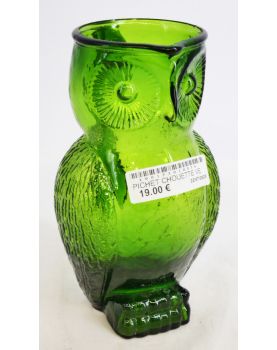 Green Glass Owl Pitcher