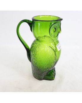 Pichet Chouette en Verre Vert