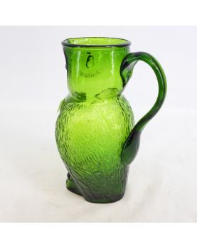 Pichet Chouette en Verre Vert