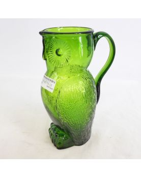 Pichet Chouette en Verre Vert