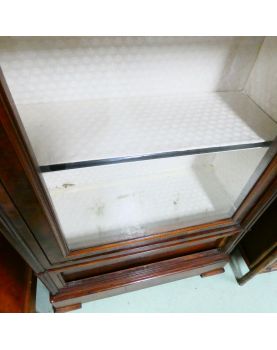 Vitrine Acajou avec 1 Porte et Clé
