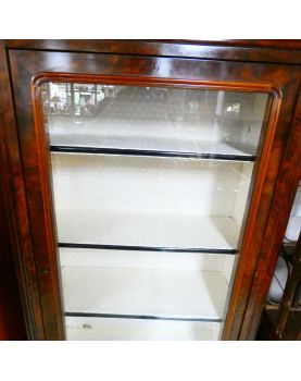 Vitrine Acajou avec 1 Porte et Clé