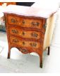 Petite Commode en Placage avec 3 Tiroirs Dessus Marbre