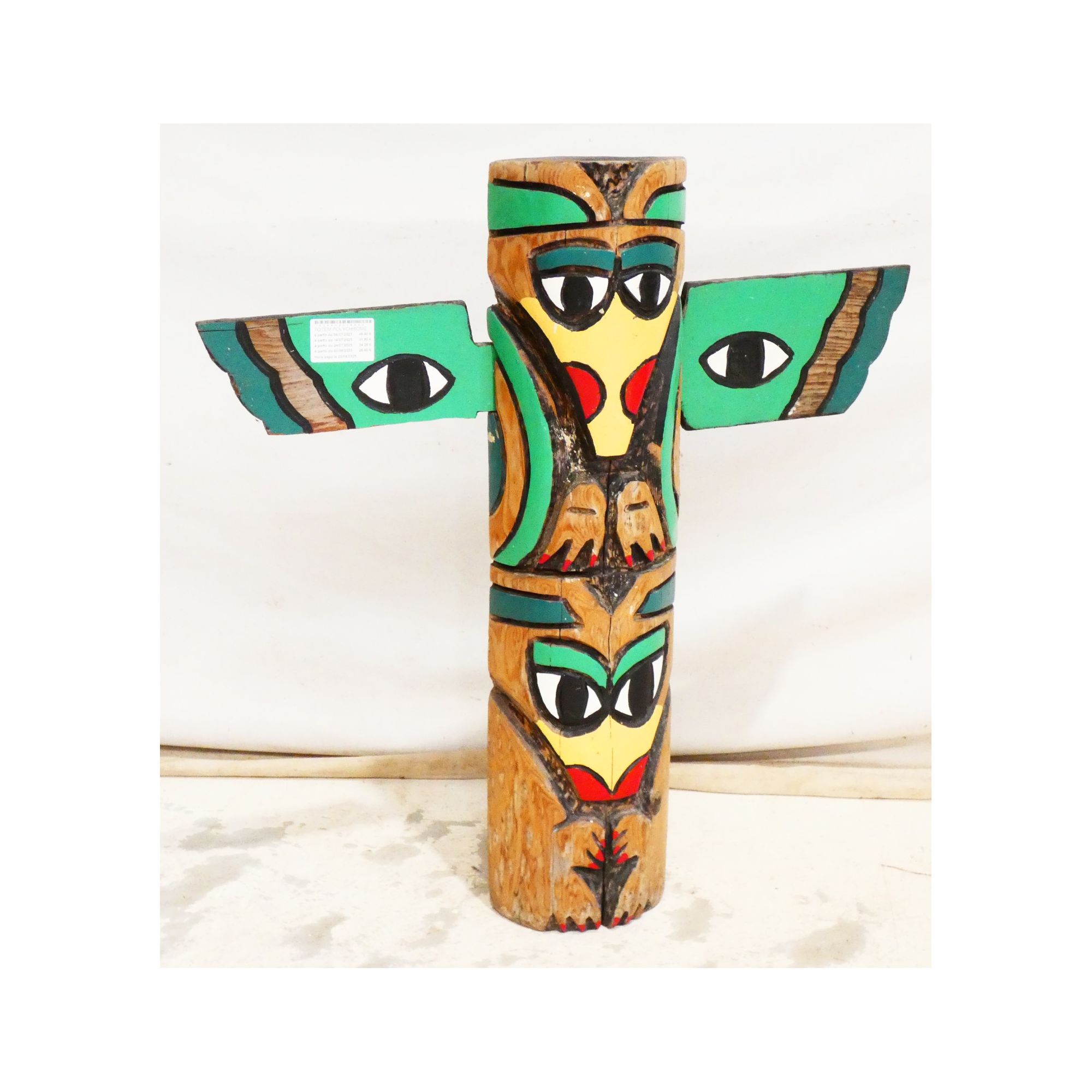 Totem en Bois Polychrome Totem en Bois Polychrome