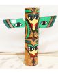 Totem en Bois Polychrome