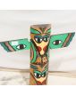 Totem en Bois Polychrome