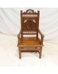 Fauteuil en Bois Sculpté Décor Bretons