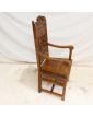 Fauteuil en Bois Sculpté Décor Bretons