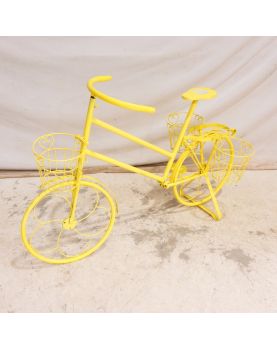 Yellow Bicycle Flower Stand