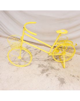 Yellow Bicycle Flower Stand