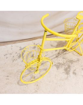 Yellow Bicycle Flower Stand