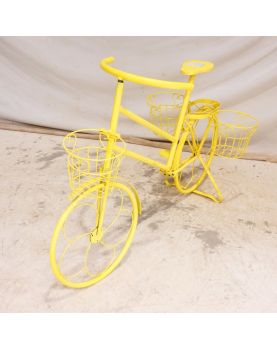 Yellow Bicycle Flower Stand