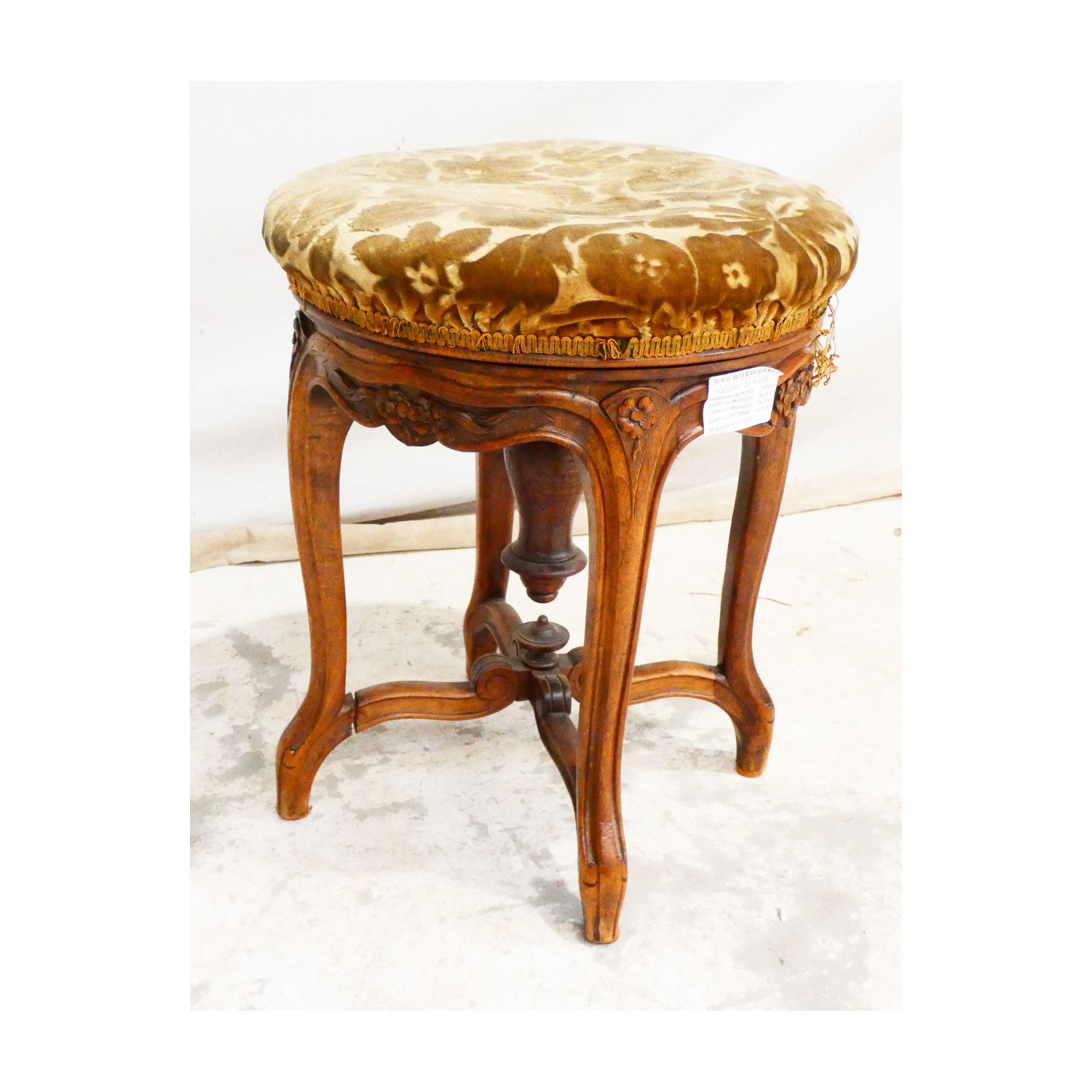 Tabouret de Piano Tapissé Tabouret de Piano Tapissé