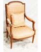 Fauteuil Tapissé Style Louis XVI Rose