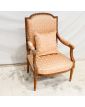 Fauteuil Tapissé Style Louis XVI Rose