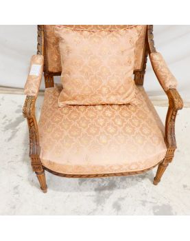 Louis XVI Style Upholstered Armchair in Pink