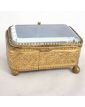 Small Gold Metal Jewelry Box