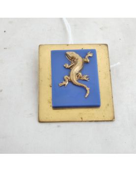 PAINLEVE Brass Salamander Brooch