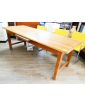 Antique Cherry Wood Farmhouse Table with 1 Shelf