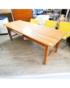 Ancienne Table de Ferme en Merisier 1 Tablette