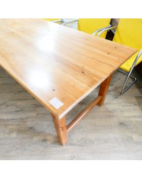 Ancienne Table de Ferme en Merisier 1 Tablette