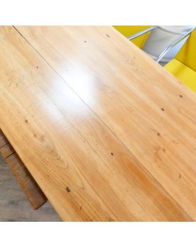Ancienne Table de Ferme en Merisier 1 Tablette