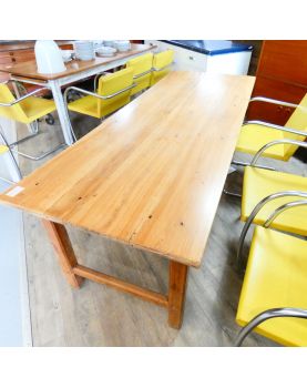 Ancienne Table de Ferme en Merisier 1 Tablette