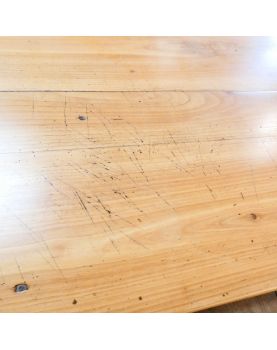 Ancienne Table de Ferme en Merisier 1 Tablette