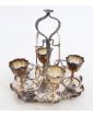 Silver Metal Egg Serving Set