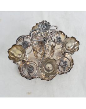 Silver Metal Egg Serving Set