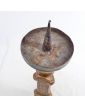 Golden Wooden Candle Holder Repainted on 2 Sides