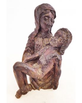 Carved Wooden Religious Statue