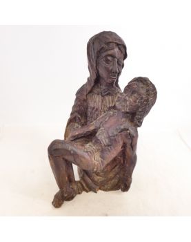 Carved Wooden Religious Statue