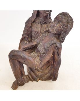 Carved Wooden Religious Statue