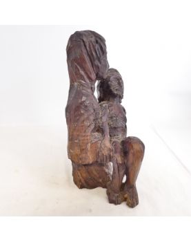 Carved Wooden Religious Statue