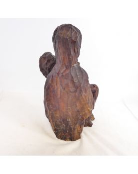 Carved Wooden Religious Statue
