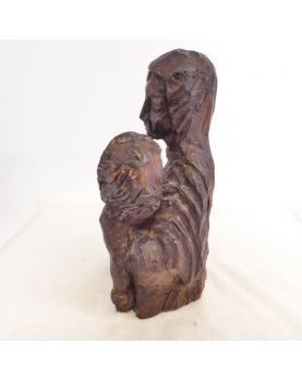 Carved Wooden Religious Statue