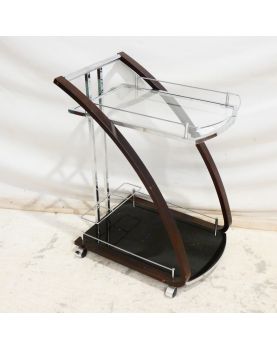 Chrome Bar Trolley on Wheels
