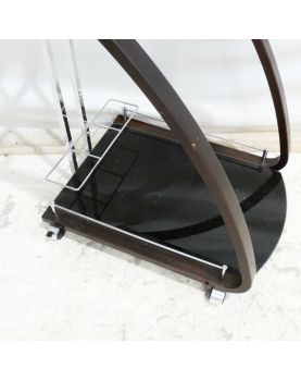 Chrome Bar Trolley on Wheels