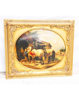 Farrier Painting in Golden Frame
