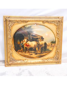 Farrier Painting in Golden Frame