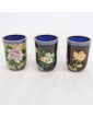 3 Petits Gobelets Cloisonnés Décor Floral